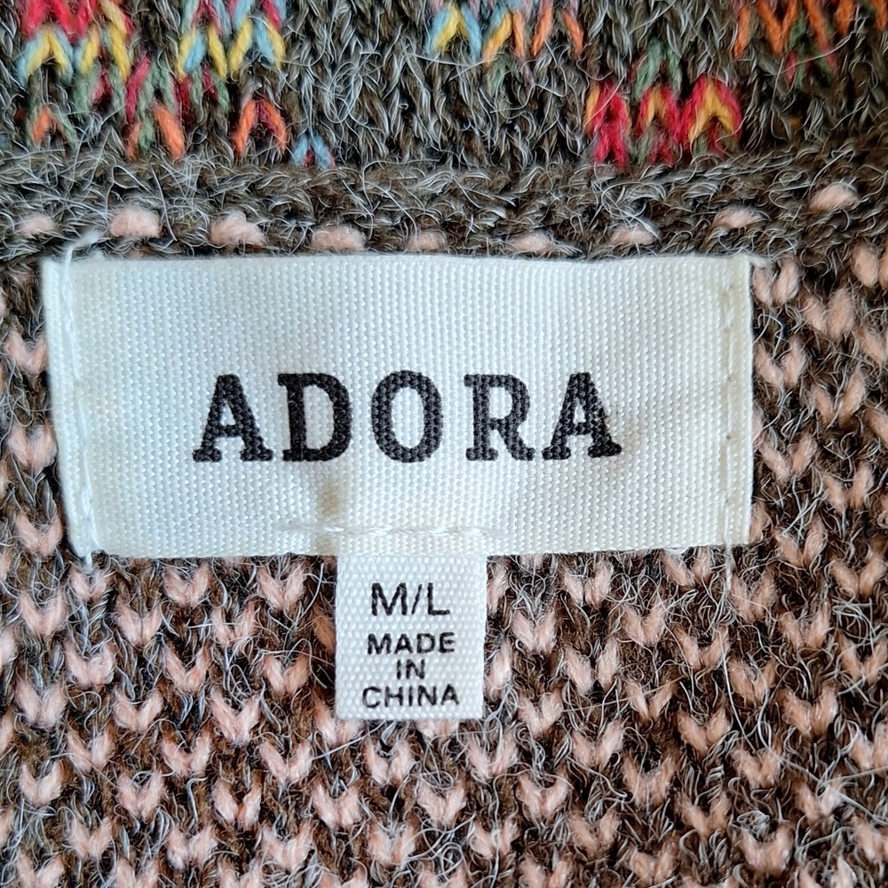 Adora Long Southwestern Aztec Open Cardigan With Fringe M/L - Picture 6 of 14